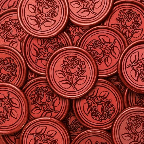 Vista 8 de 25 Piezas Calcomanías de Sellos de Cera Hechas a Mano, Sellos para Sobres, Calcomanías de Cera Autoadhesivas para Invitaciones de Fiestas de Boda