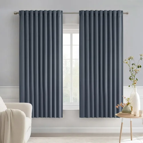Vista 35 de MIULEE Cortinas opacas con pestaña trasera de 63 pulgadas de largo, juego de 2 paneles para sala de estar, dormitorio, privacidad, bolsillo