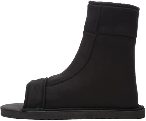 Vista 7 de ZNZXYCOS Accesorios de cosplay de anime para adultos y niños, zapatos negros para fiesta de Halloween, Negro