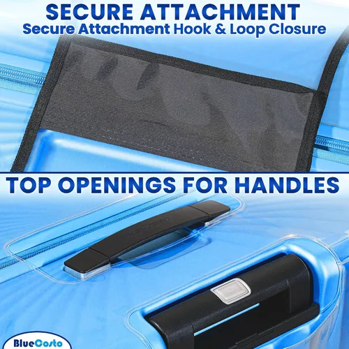 Vista 7 de Funda de equipaje para maleta, protector de equipaje de PVC transparente, accesorio de viaje premium para protección de equipaje, funda universal