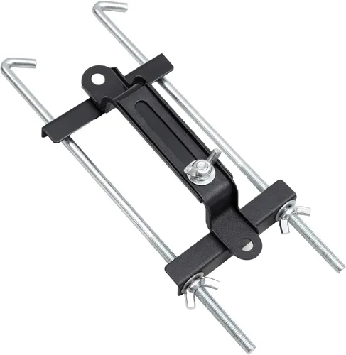 Vista 2 de Soporte de batería ajustable premium para bandeja, barra transversal de batería ajustable universal con perno en J, apto para coche SUV, buen