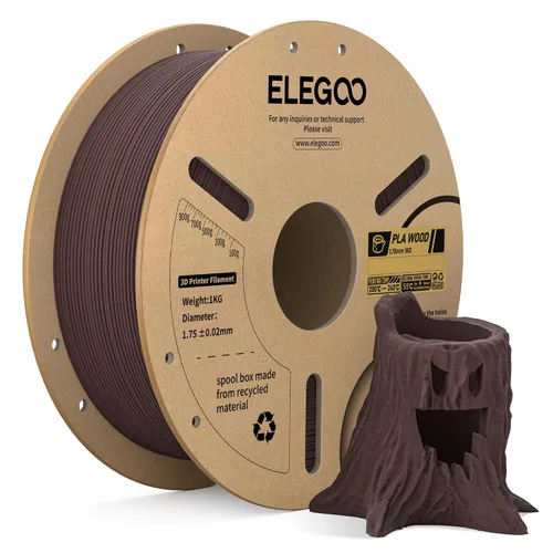 Vista 9 de ELEGOO Paquete de filamento PLA Plus negro 10KG, filamento para impresora 3D PLA+ resistente de 1.75mm precisión dimensional +/- 0.02mm, paquete