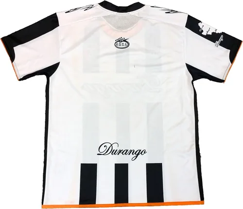 Vista 4 de Durango México Soccer Jersey de color blanco y negro Arza diseño