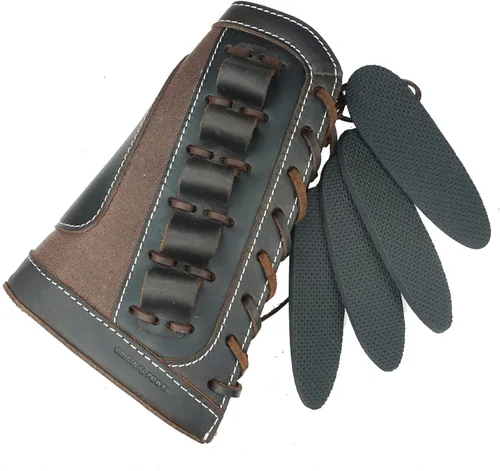 Vista 3 de Arma de lona de cuero con funda de soporte de carcasa para 12ga .22lr .45-70 .308 .30-06 Cal