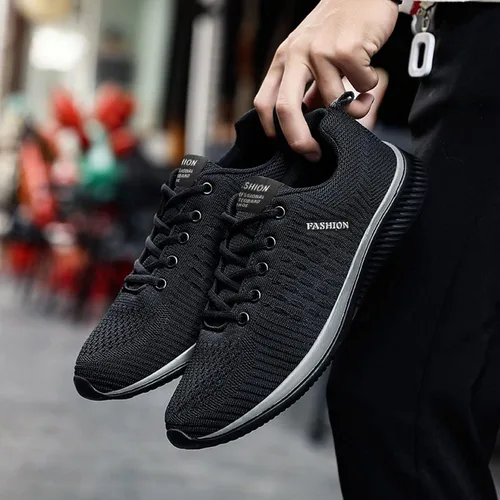 Vista 7 de Tenis para mujer, suela negra, antideslizantes, zapatos negros para mujer, zapatos negros para mujer, zapatos elegantes y cómodos para caminar