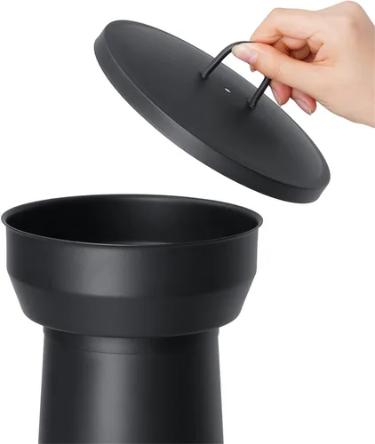 Vista 5 de SINGLYFIRE Chiminea Chiminea - Chimenea para exteriores para patio o patio trasero, hoguera de madera con cubierta de chimenea sin óxido, hierro