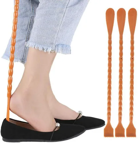 Vista 5 de Masajeador de cuero cabelludo, 3 piezas, rascador de espalda, calabash, zapatos de cuernos de zapatos, varilla de elevación para las viejas mujeres