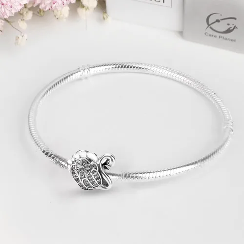 Vista 2 de Abalorios de plata de ley 925 para pulseras Pandora, regalos de joyería para mujer y niña.