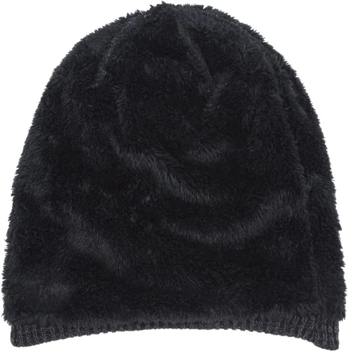 Vista 4 de REDESS Gorro para hombre y mujer, gorro de invierno cálido, gorro de punto holgado grueso