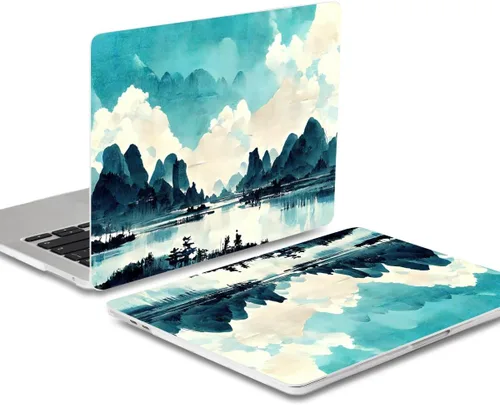 Vista 4 de Batianda Funda personalizable para MacBook Air M1 de 13 pulgadas modelo A2337 A2179 A1932 versión 2021 2020 2019, carcasa rígida pintada en 3D