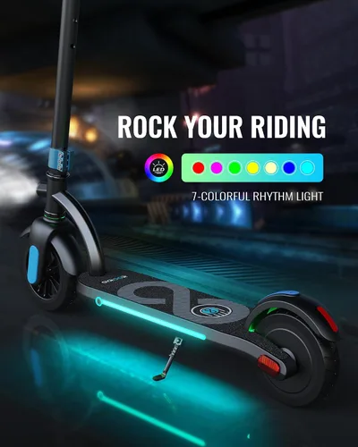Vista 5 de Gyroor H40 Kids Electric Scooter 180W 10MPH LED Lights Ages 6 12