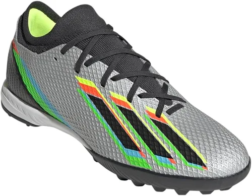 Vista 2 de adidas X Speedportal.3 - Zapatos de fútbol para hombre, color plateado metálico-núcleo negro-amarillo solar, 10
