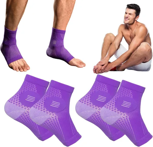 Vista 7 de 2 pares de calcetines de neuropatía para hombres y mujeres, calcetines de alivio calmante para el dolor neuropatía para mujeres, calcetines