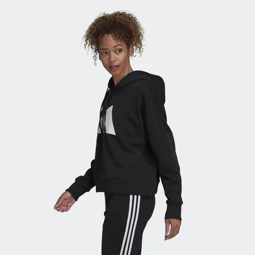 Vista 4 de adidas Sudadera deportiva con capucha Three Bar para mujer