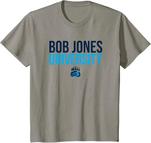 Vista 10 de Bob Jones University Camiseta apilada Bruins, Gris