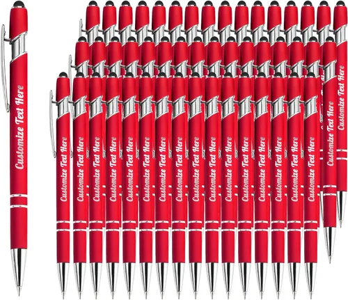 Vista 81 de Hasta 500 bolígrafos personalizados a granel con logotipo de mensaje de nombre comercial, bolígrafos grabados personalizados con lápiz óptico