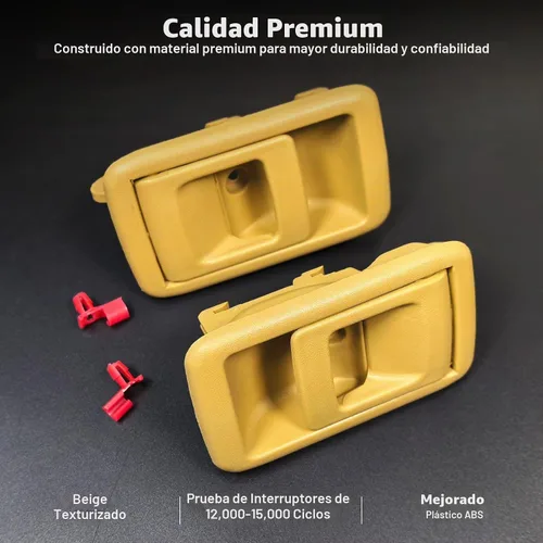 Vista 3 de Manijas interiores interiores para Toyota Tacoma 2001-2004, 4Runner 1996-2002, Camry 1987-1991, Tercel 1995-1998, lado del conductor y del pasajero