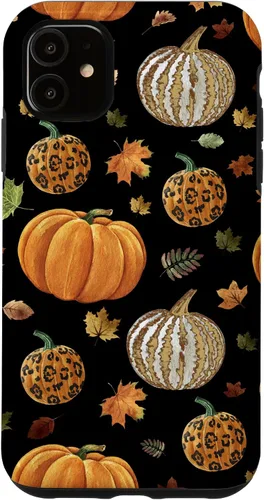 Vista 8 de iPhone 16 Falling leaves Autumn and Pumpkin Happy Fall Phone Case