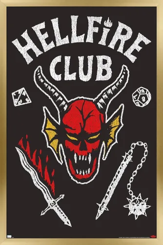 Vista 16 de Trends International - Stranger Things de Netflix: Temporada 4 - Póster de pared de Hellfire Club, 14.725 x 22.375 pulgadas, versión con marco