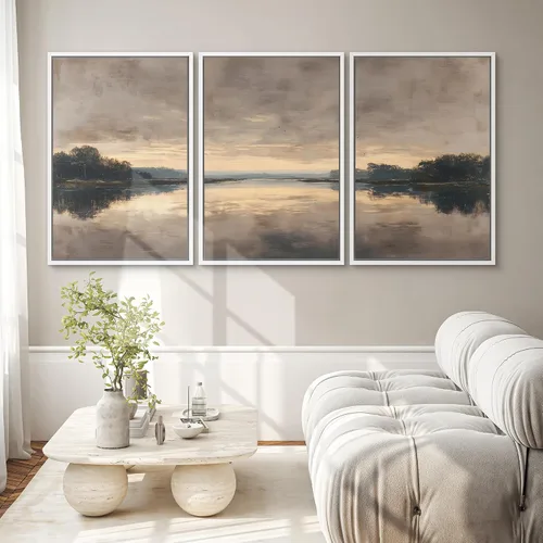 Vista 288 de SIGNWIN Lienzo enmarcado para pared, juego de arte de collage de hojas transparentes en blanco y negro, ilustraciones de naturaleza silvestre, arte