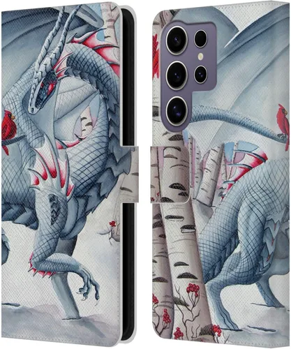 Vista 378 de Head Case Designs Officially Licensed Carla Morrow Galactic Entrancement Dragons Leather Wallet Case Compatible with Samsung Galaxy A07 4G