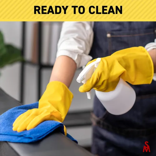 Vista 6 de SteadMax 3/6 Pairs Cleaning Gloves, Reusable Natural Rubber Dish Gloves, Non-Slip Gloves for Kitchen and Household