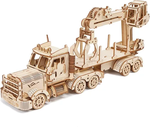Vista 13 de Rompecabezas de madera 3D para adultos, rompecabezas mecánico de coche de playa, kit de construcción de modelo de vehículo de bricolaje, juguete