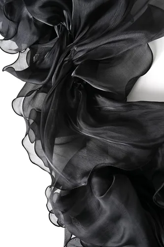 Vista 3 de BABEYOND Boa Chandelle Vintage - Boa de 200g 2m Gatsby de organza, accesorio estilo flapper de 1920 Negro