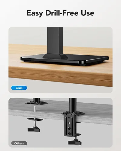 Vista 6 de HUANUO Soporte para monitor, montaje VESA independiente para pantallas de 13 a 34 pulgadas, capacidad de hasta 44 libras, 5 opciones de altura