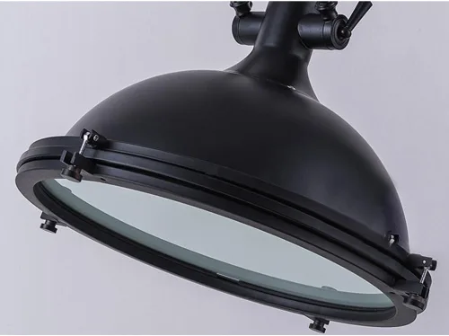 Vista 7 de Industrial estilo náutico único colgante-LITFAD 18 "cúpula forma colgante lámpara montada iluminación en Rusty