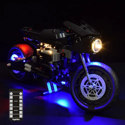 Vista 7 de LightGo Kit de iluminación LED diseñado para Lego 42155 The Batman Batcycle Building Set - No incluye modelo (versión clásica)