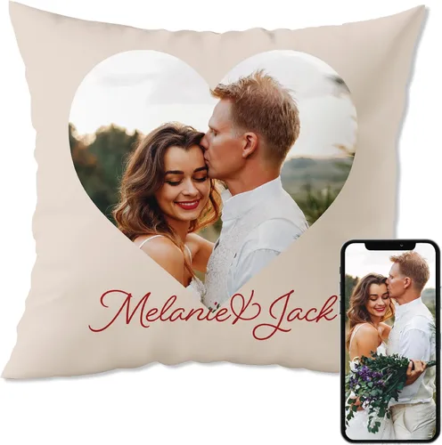 Vista 10 de Fabric Textile Products Almohada personalizada - Fabricada en EE. UU. - Almohadas personalizadas con imágenes o texto - Almohada de sofá - Regalo