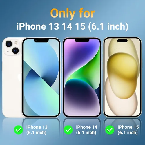 Vista 7 de jaroco Funda para iPhone 13 y Funda para iPhone 14 y Funda para iPhone 15 [Protección de Servicio Pesado][Protección contra Caídas de Grado