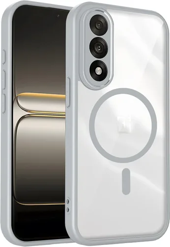 Vista 631 de Funda magnética transparente compatible con Xiaomi 17T, color negro 2 en 1 PC + TPU cubierta de teléfono a prueba de golpes, carcasa protectora