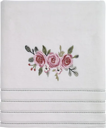 Vista 11 de Avanti Linens - Cortina de ducha, 100% cortina de ducha de poliéster, ligera y lavable a máquina, decoración floral para el hogar, 72 x 72 pulgadas