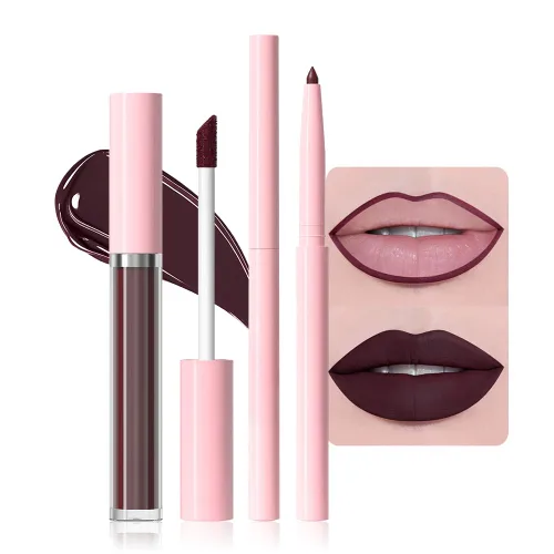 Vista 13 de AMY'S DIARY Lápiz de labios crayón mate blanco, lápiz de labios mate de punta precisa, larga duración hasta 24 horas, impermeable al manchado