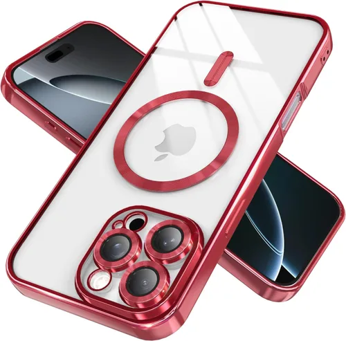 Vista 18 de IAIYOXI Funda magnética transparente para iPhone 7 con protección completa de lente de cámara, compatible con MagSafe, funda de teléfono de TPU