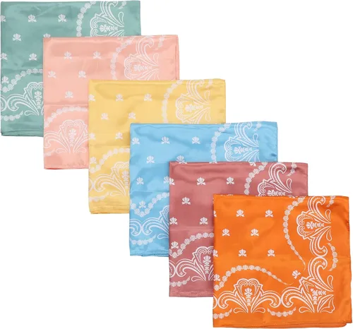 Vista 10 de Bioworld Lightweight Multicolored 22"x22" (6-Pack, 12-Pack and 48-Pack) Bandana Set