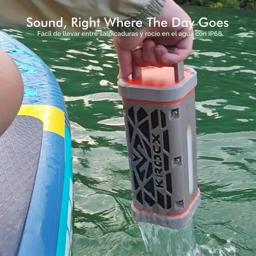 Vista 4 de TRAVOR - Altavoz Bluetooth magnético prémium para patio, barco y Champagne del desierto