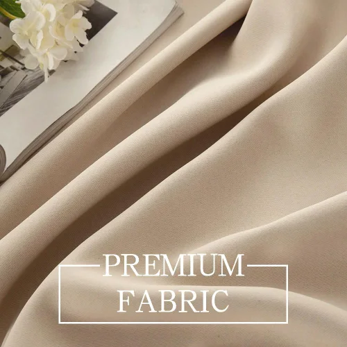 Vista 5 de MIULEE Cenefa opaca con bolsillo para cortinero, con aislamiento térmico, cortina corta para ventana pequeña y dormitorio, 42 x 18 pulgadas, 1 Beige