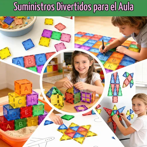 Vista 5 de Magnetic Tiles Starter Set - Classroom Must Haves STEM Toys for Kids Age 3+