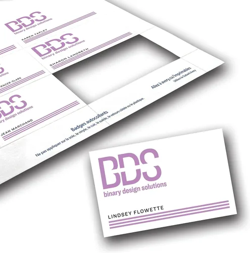 Vista 3 de Repuestos de inserción para credencial de nombre, horizontal/vertical, 3 x 4, blanco, 300/caja