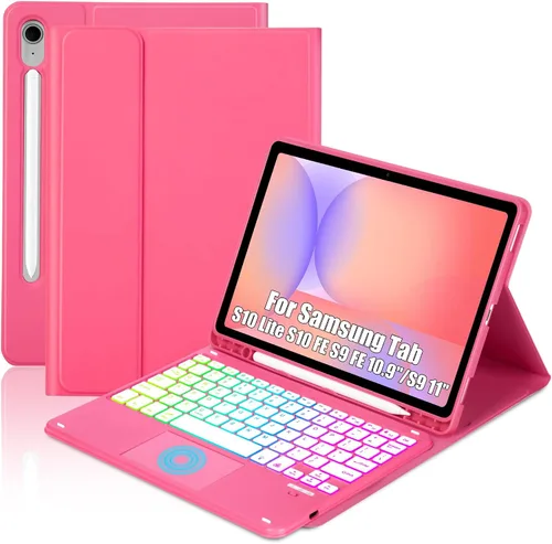 Vista 10 de MePadKey Funda con teclado táctil para Samsung Galaxy Tab S10 Lite/S10 FE