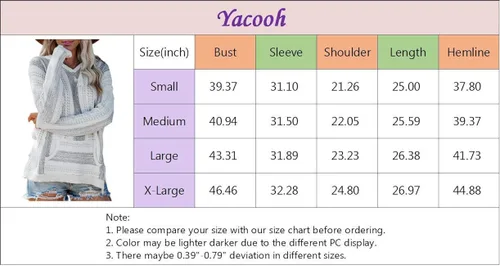 Vista 6 de Yacooh Baja - Sudadera ligera con capucha para mujer, estilo bohemio, mexicano, a rayas, con cordón, con bolsillo