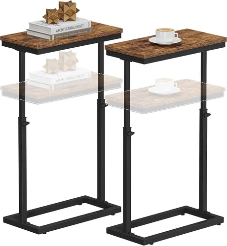 Vista 15 de TUTOTAK Mesa auxiliar, mesa auxiliar, mesa de sofá alta, mesa de sofá, sala de estar, dormitorio, negro TB01BK083P