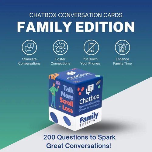 Vista 7 de Chatbox 200 tarjetas de inicio de conversación, juegos familiares para niños y adultos, divertidos juegos de viaje, juego de cartas para fiesta