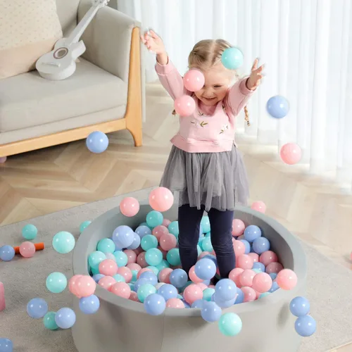 Vista 7 de TRENDBOX 100 piezas Bolas de Piscina de Bolas Macaron Bolas de Plástico para Piscina de Bolas Corralito de Juegos Bebés Niños Niñas Fiestas