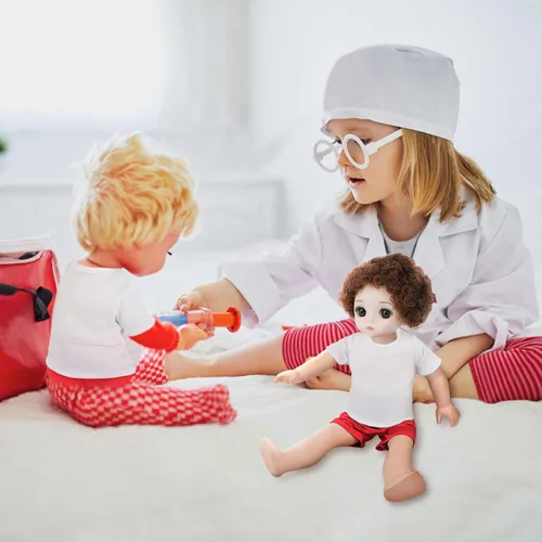 Vista 7 de 8 piezas de 18 pulgadas para muñeca de niño, ropa sublimación de 18 pulgadas, accesorios de accesorios clásicos para muñecas de 18 pulgadas