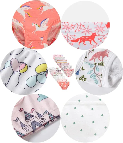 Vista 2 de Cadidi Dinos Ropa interior de algodón suave para bebés y niñas pequeñas