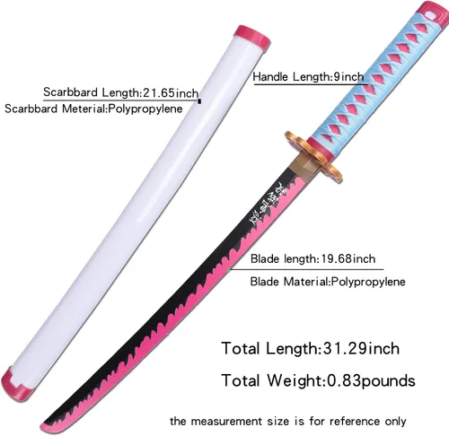 Vista 49 de ziqing Espada para cosplay de Demon Slayer hecha a mano, Katana de 31 pulgadas con múltiples estilos para elegir